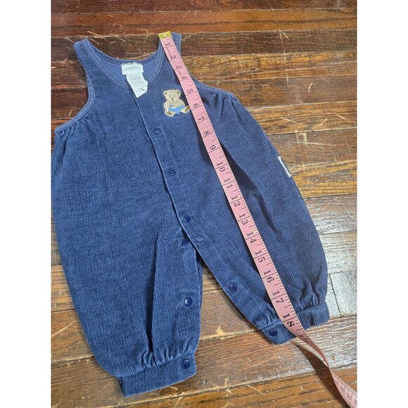 Vintage Carter's Corduroy Teddy Bear Overalls 2 Piece Outfit 0-3 Months - Picture 10 of 16
